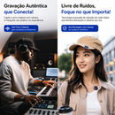 Microfone de Lapela Sem Fio Type-C para Android e IPhone iOS C/Cancelamento de Ruído | Ideal para TikTok, Vídeos, Vlog e Lives
